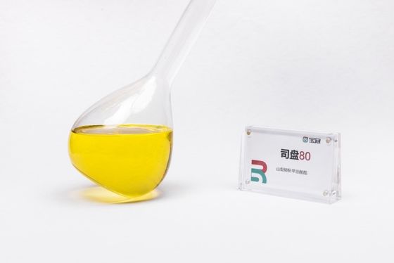 Sorbitan Monooleat, ein im Lebensmittelbereich, in der pharmazeutischen Industrie, in der Kosmetik, in Textilien verwendetes flüssiges Oberflächenwirkstoff